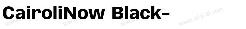 CairoliNow Black字体转换